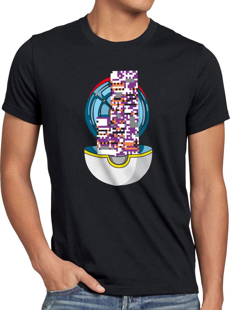 BaumwolleCloud Missing No Poke Herren T-Shirt Team Catch em Legendär Go