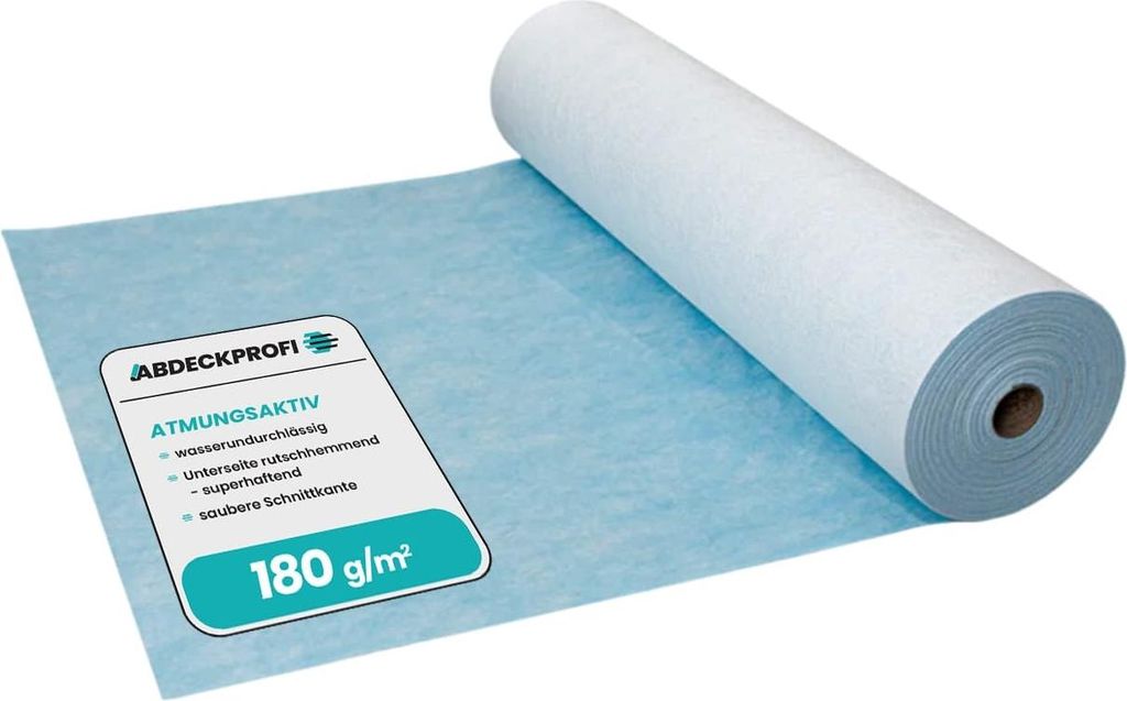 Abdeckvlies selbstklebend Atmungsaktiv - Dampfoffen ca. 1200g/m² 24h – 180g/m² Palettenabnahme