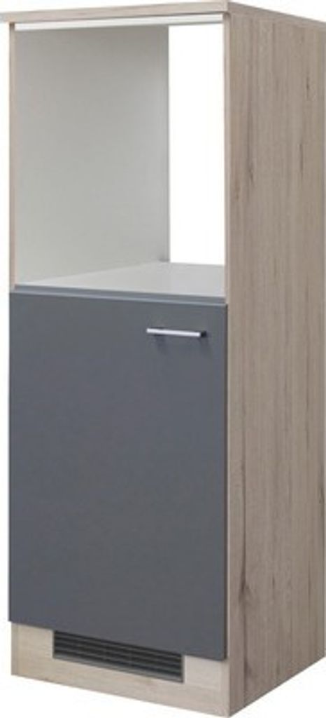 Flex Well Backofen/Kühlumbauschrank für 88er Einbaukühlschrank Tiago BxTxH 60 x 60 x 169 cm basaltgrau matt zerlegt Ansc
