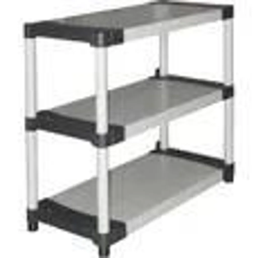 Rayonnage plastique TOOD 3 étagères 80 kg par niveau 80x40x85 cm Gris