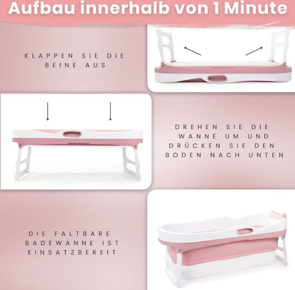 HelloBath® Faltbare Badewanne für Erwachsene XL, Produktbild 3