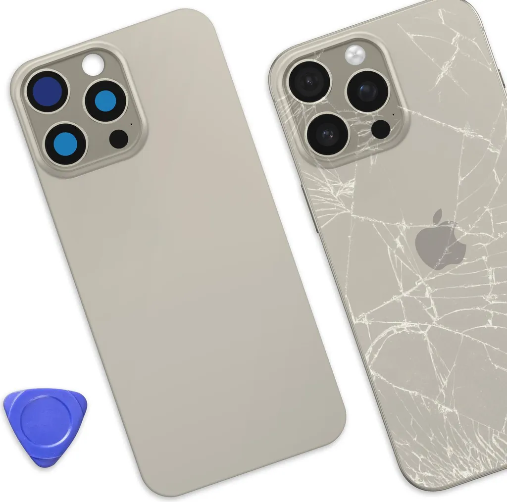 Vitre arrière iPhone 16 Pro Max cassée ? Changez pour ce modèle gris clair - 4