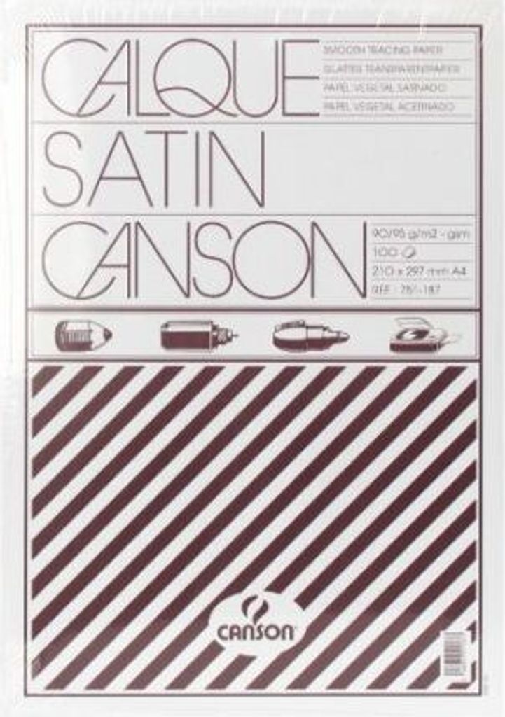 Canson - Millimeterpapier - 90-95g/m² - Glattes Transparentpapier - DIN A4 - 100 Blatt