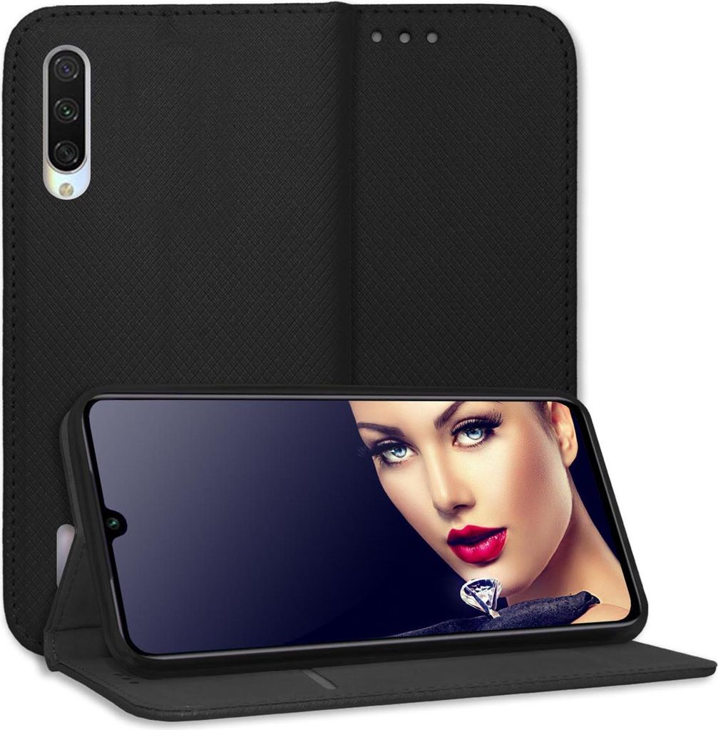 Bookstyle Schutzhülle Klapphülle Schutztasche Etui Cover für Xiaomi Mi A3 , Mi CC9e (6.088'') - Schwarz