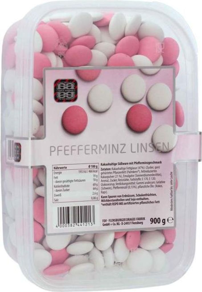 agilus dragees Pfefferminz Linsen 900g Produktbild 
