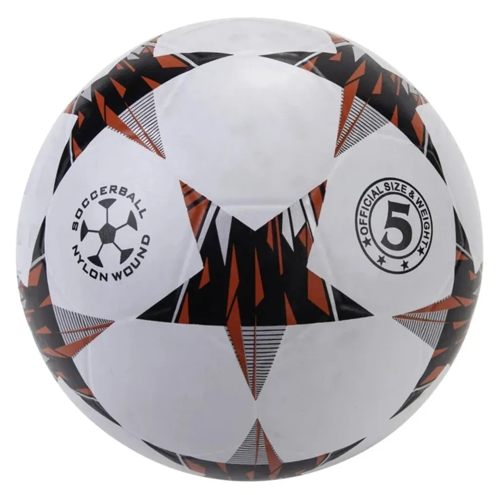 Ballon de football Street Soccer taille 5 en gomme rouge blanc durable