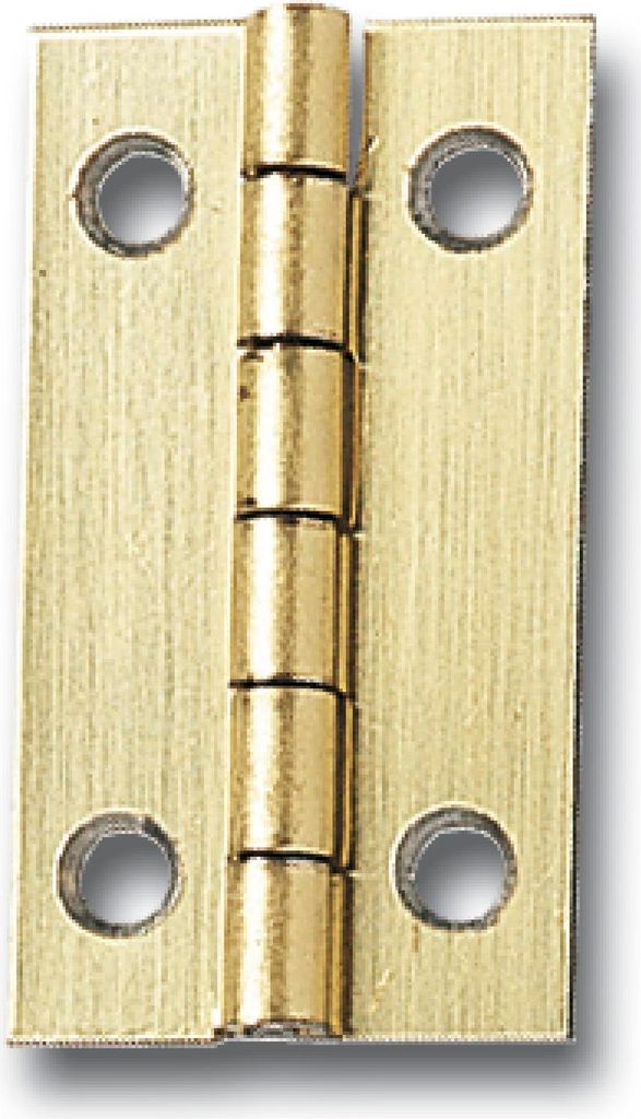 Standard Scharnier (Möbelscharnier) 20 x 15 mm zum Schrauben Stahl vermessingt