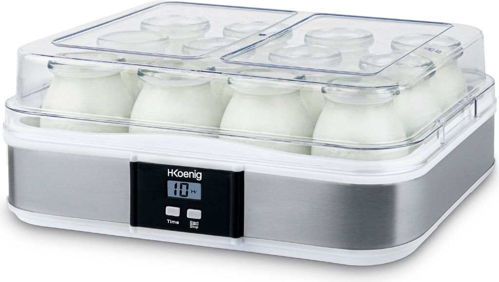 H.KOENIG ELY120 Joghurtbereiter / Edelstahl / 12 Gläser mit Produktbild