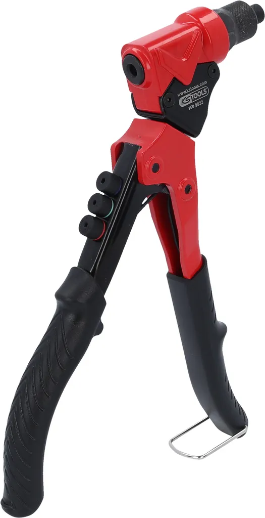 Pince à riveter 3 en 1 KS TOOLS 150.9822 pour accès difficiles et angles