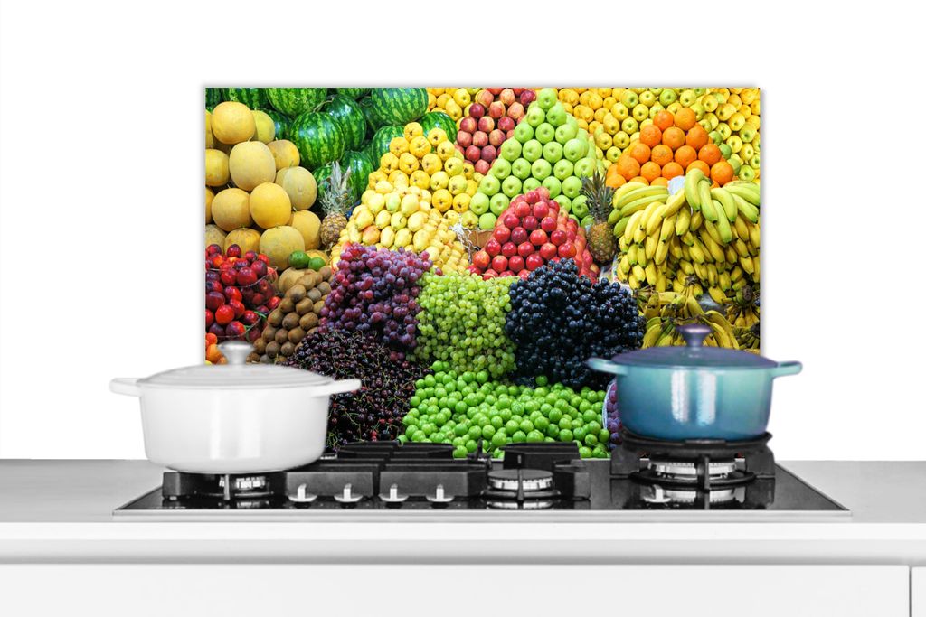 KitchenYeah Spritzschutz Küche - Küchenrückwand - Wandschutz für Herd und Spüle - Obst - Stall - Türkei 60x40 - Alu-Dibond (Alternative zum...