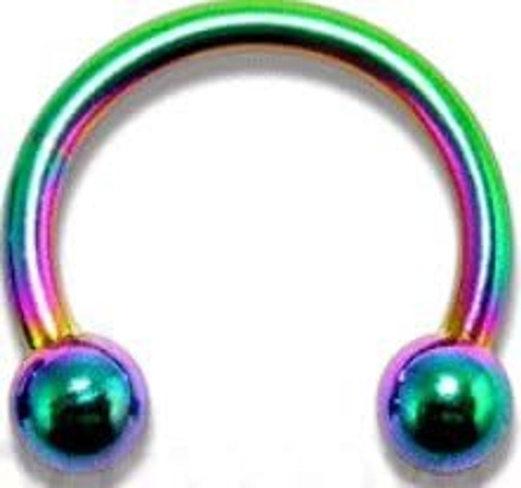 Hufeisen Piercing Titan Farbe Multi G23 Lippe Glänzend Kugel 3mm Intim LB-Tbcbn.1,2mm - 10.0 Millimeter