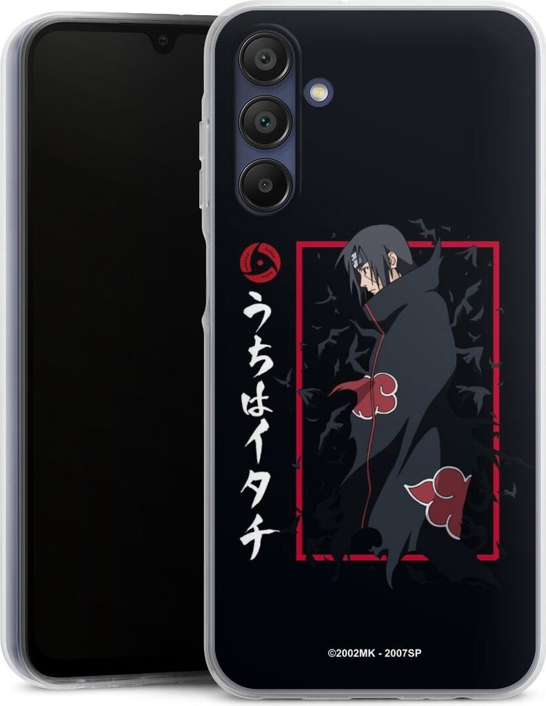 DeinDesign Handyhülle für Samsung Galaxy A15 5G Silikon Hülle Case Smartphone Schutzhülle Naruto Shippuden Offizielles Lizenzprodukt Itachi Uchiha