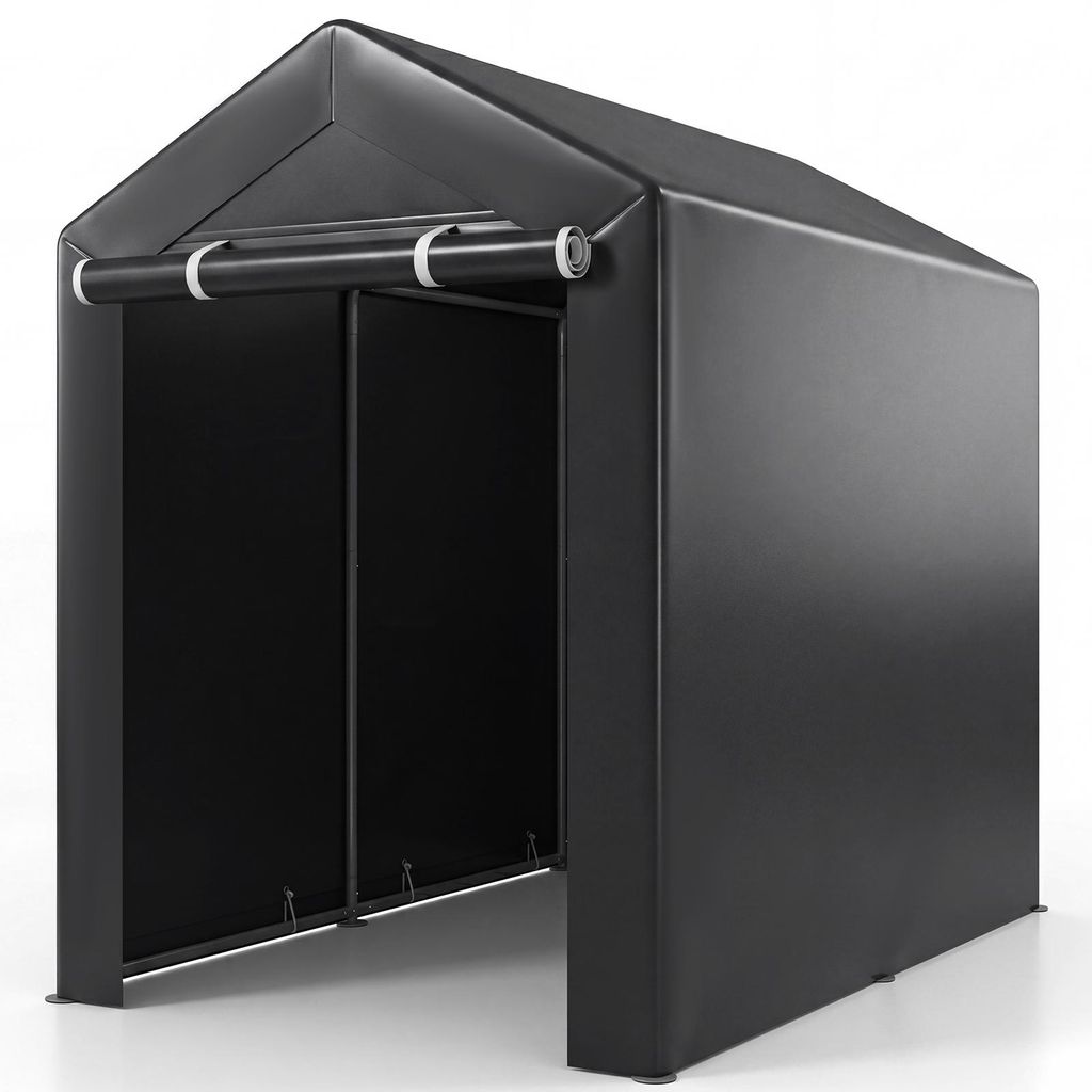 COSTWAY tuinhuis, garage-tent met oprolbare deur met rits, Productafbeelding 