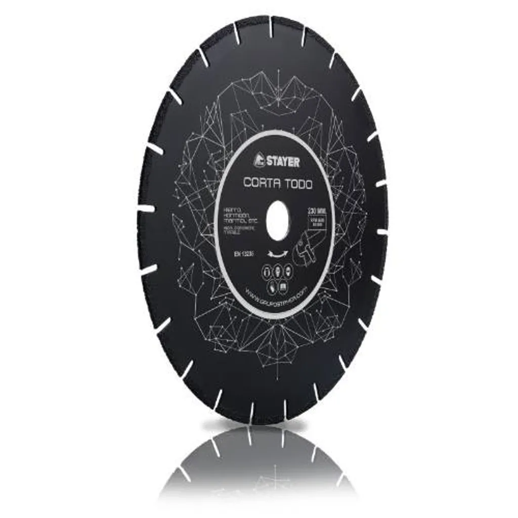 Disque diamant 230 mm polyvalent STAYER pour coupe béton et brique dure