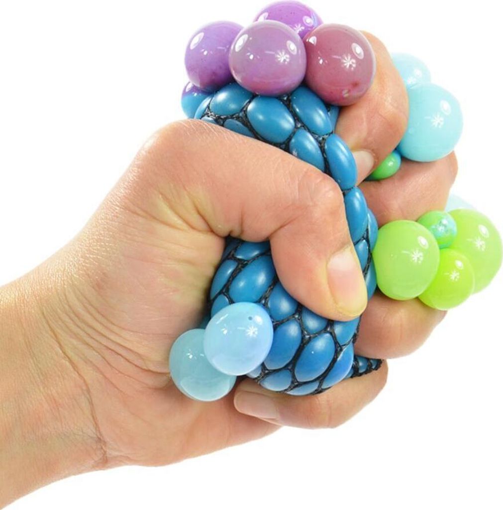 4 x Rainbow Netzball Mesh Squishy Antistress Ball Produktbild 3