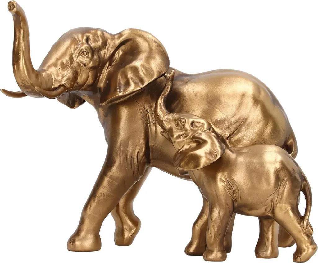 Figurines Éléphants Décoratives, Finition Artisanale pour le Bureau