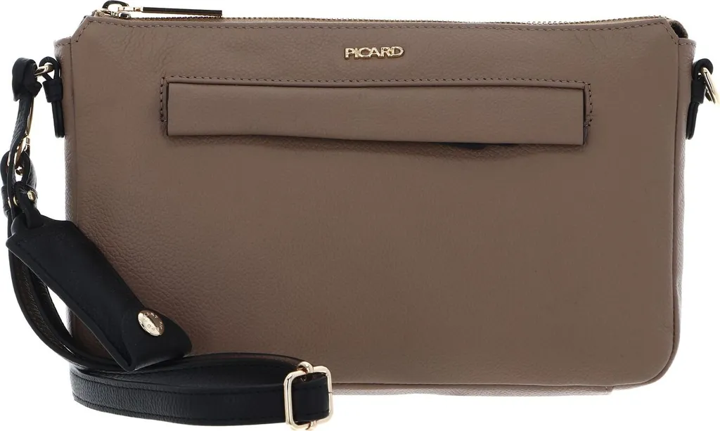 PICARD Stash Leather Bag - Borsa Professionale Tracolla Taupe