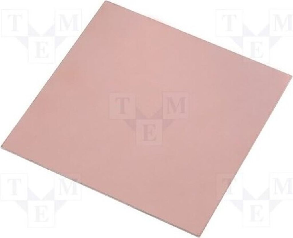 1x Laminat W: 100mm L: 100mm FR4 1,5mm Beschichtung: Kupfer Einseitige Kupferlam