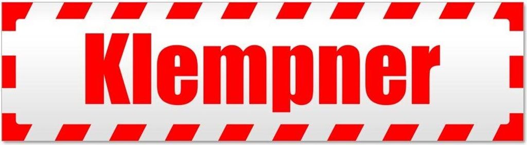 Kiwistar - Autoaufkleber - Rot - 20 x 5,3 cm - Klempner gestreift - Hinweis Aufkleber Sticker für Auto, Kfz, Fahrrad, PKW, LKW