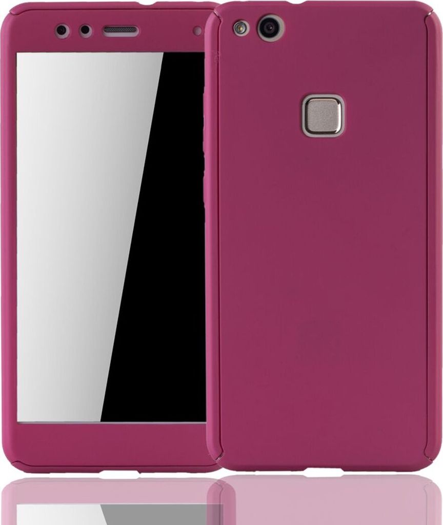 Handyhülle Schutzhülle für Huawei P10 Lite Full Case Cover Displayschutz 360 Pink