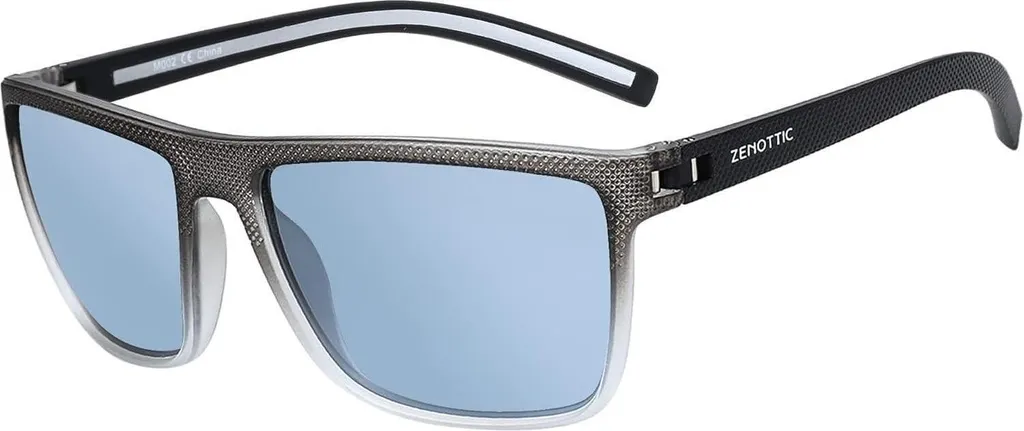 Occhiali da Sole Polarizzati Uomo TR90 UV400 Blu Argento - Sport & Drive