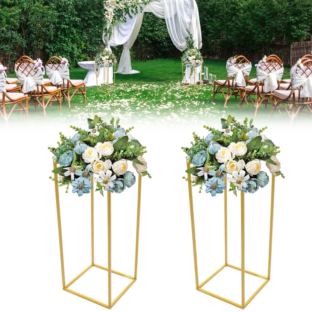 Structure pour Arche de Ballons et Fleurs Mariage 2Pcs Décor de Salle