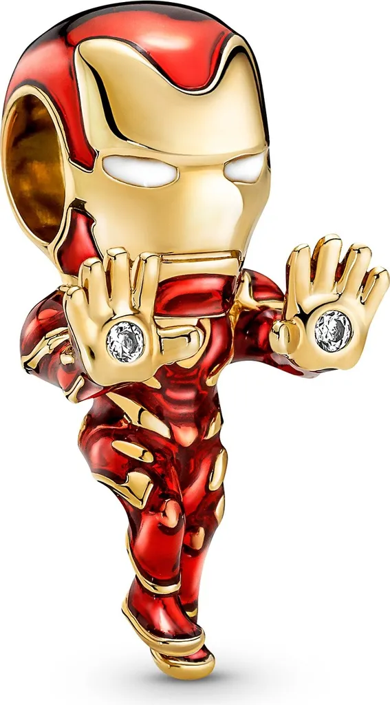 Charm Marvel Avengers Iron Man Pandora 760268C01 en Métal Doré 14k