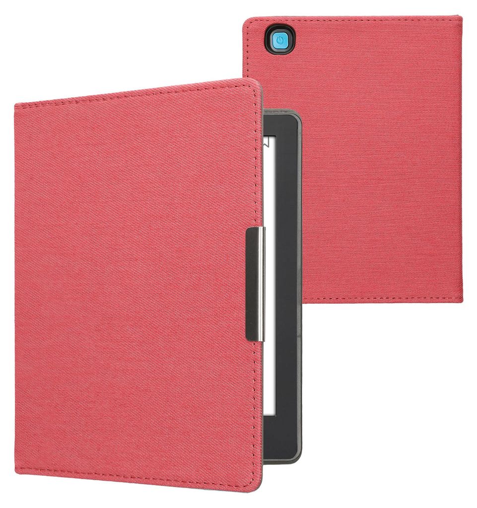 kwmobile Klapphülle kompatibel mit Kobo Aura H2O Edition 2 - Schutzhülle e-Reader - Hülle eReader - Rot