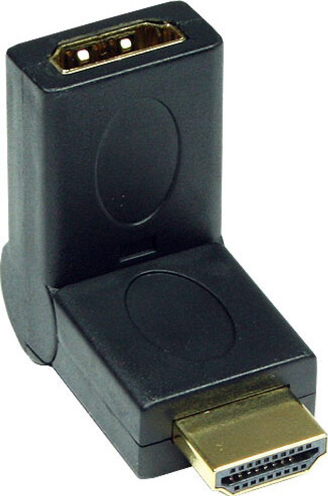 Adapter HDMI 19pol Stecker/Buchse, abwinkelbar, Good Connections