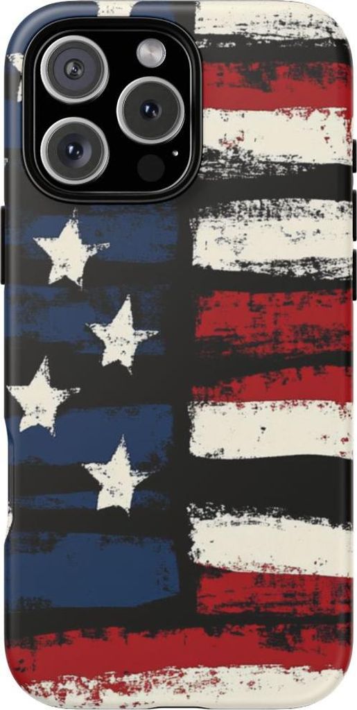 Vintage-Flaggenmuster im Used-Look – Hülle Kompatibel mit iPhone 16 Pro Max