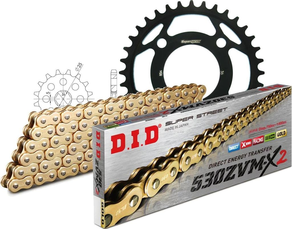 Kettensatz DID Stahl 530ZVM-X / 102 Endlos