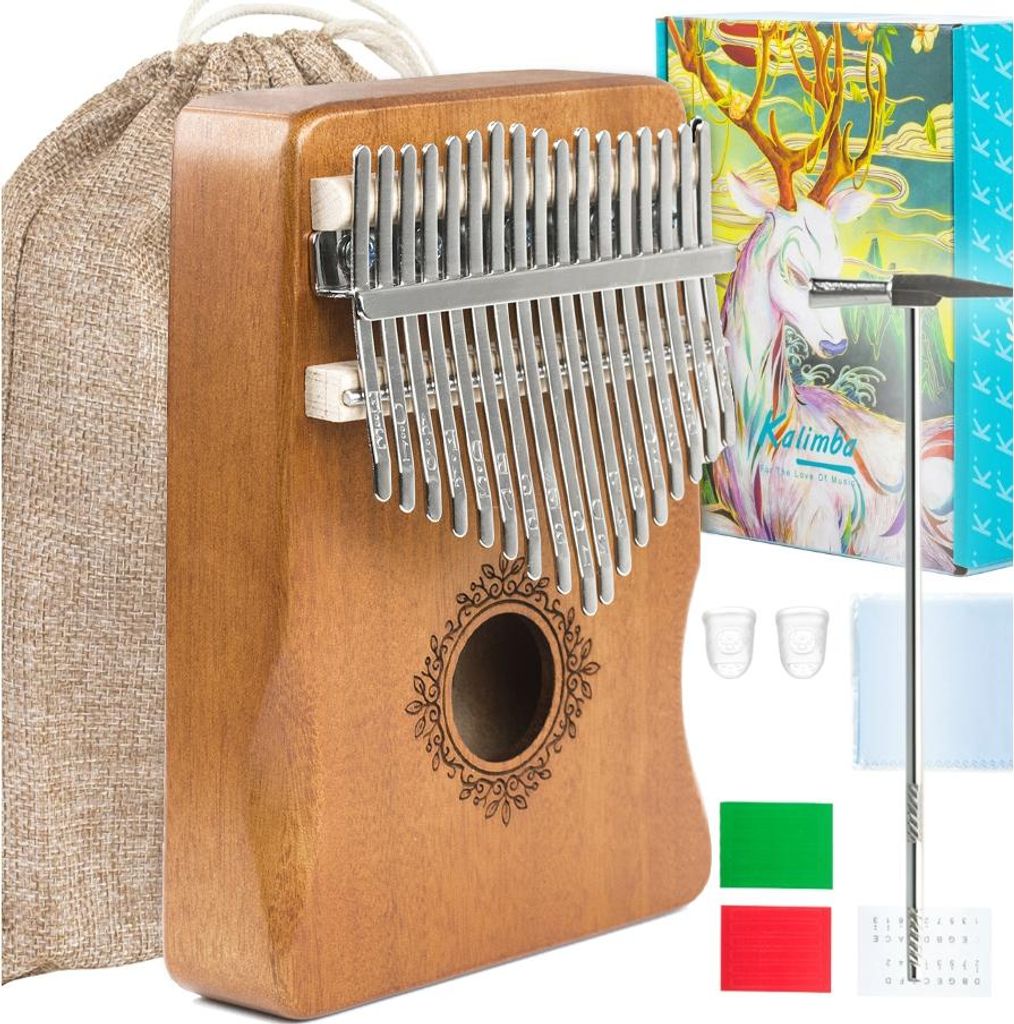 kalimba drewniana 17-tonowa z akcesoriami kira Zdjęcie produktu 