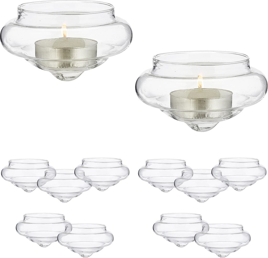 Relaxdays lanterna galleggiante set di 12 porta tea light Immagine del prodotto 