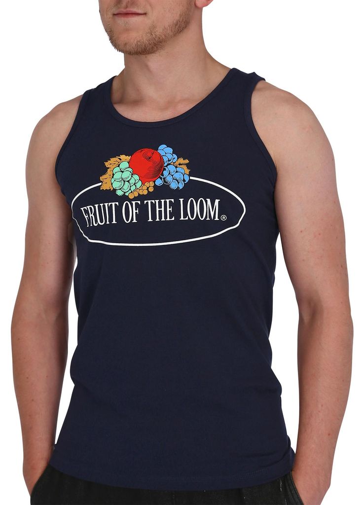 Fruit of the Loom ärmelloses T-Shirt mit Vintage-Logo Produktbild 
