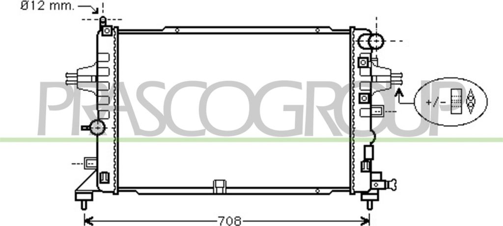 PRASCO OP410R005 Kühler Wasserkühler Motorkühler für OPEL ZAFIRA B (A05) Astra H Caravan (A04) Astra H Schrägheck (A04) Astra H GTC (A04)