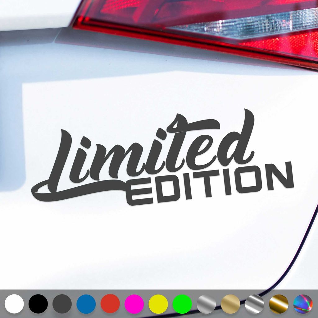 PantherPixel Limited Edition Aufkleber Style Tuning Special Edition Sticker Auto Geschenkidee Farbe Dunkelgrau