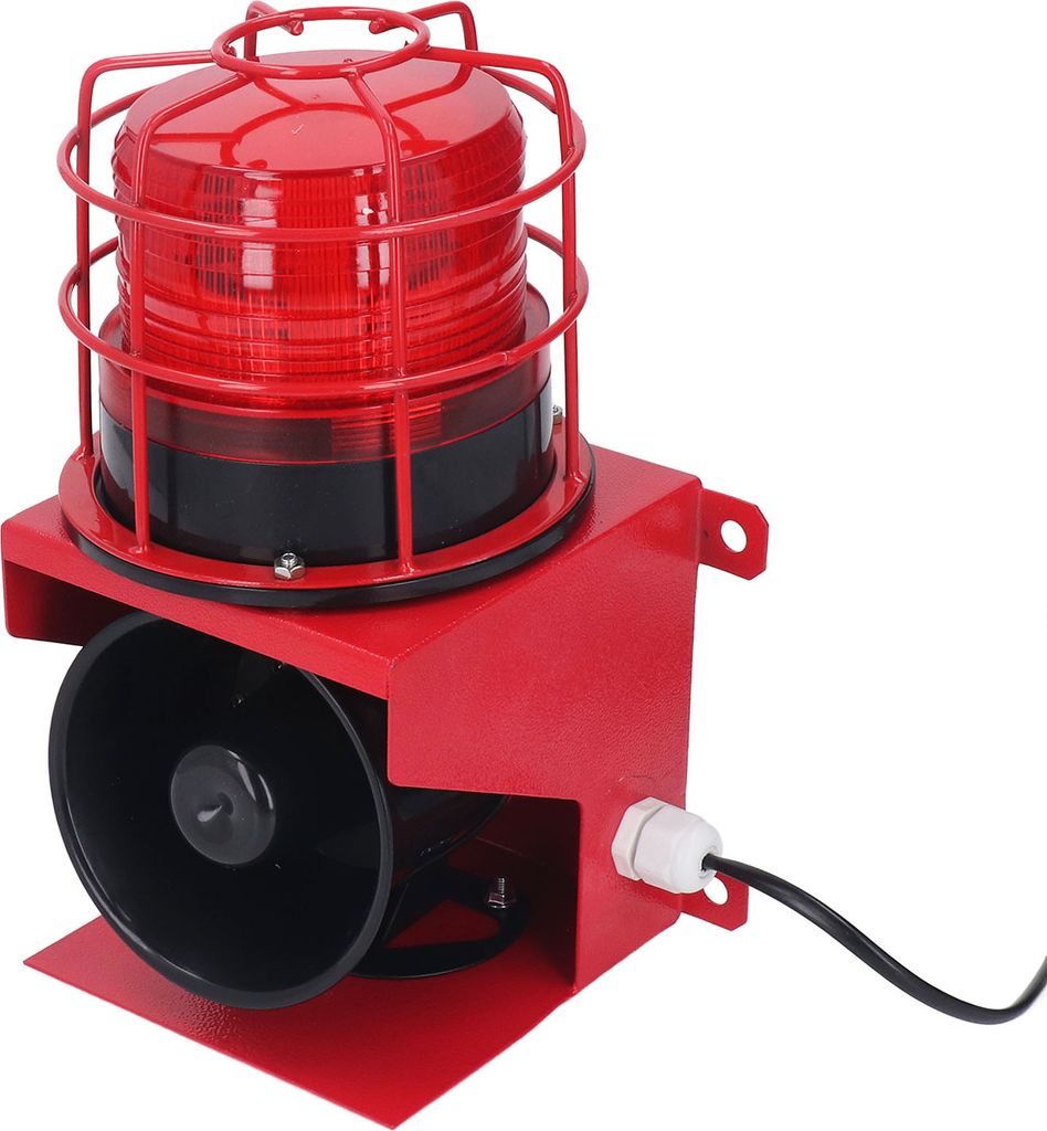 Industrial Sound Light Alarm High Power Sirene Horn 115db Sicherheit Akustischer Visueller Alarm Wandmontage EU Stecker 220V