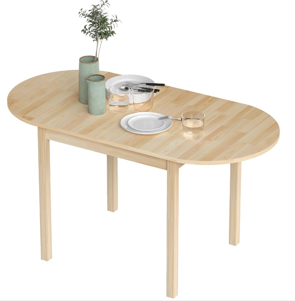 Esstisch aus Holz Klappbar Küchentisch für 6 Personen mit Drop-Leaf-Design 140 x 70 x 75 cm Naturholz