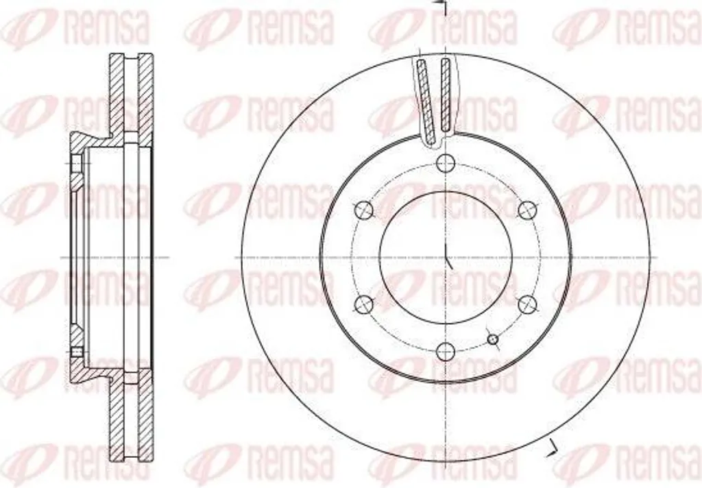 Disque de frein haute résistance REMSA 62526.10, conforme OE 1727183