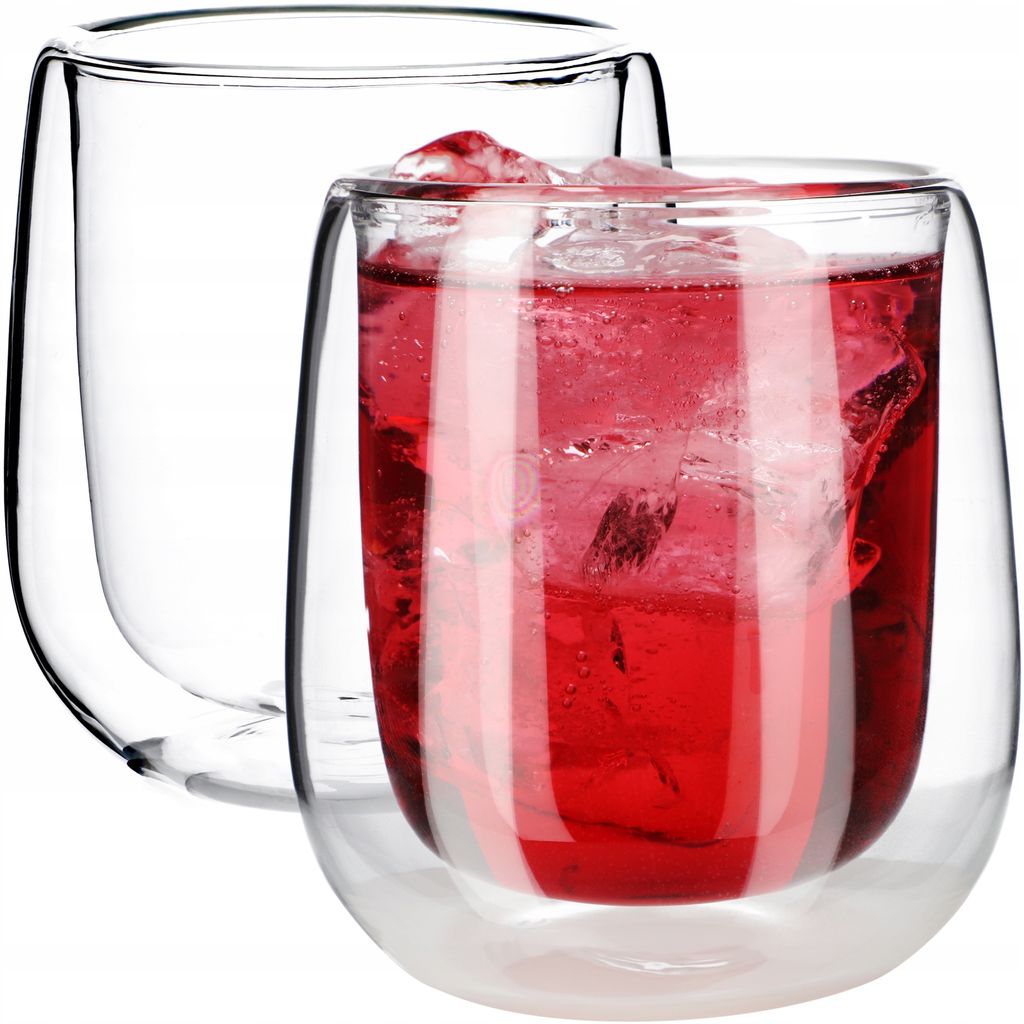 KADAX doppelwandige Gläser, Set, 250ml, Thermogläser aus Borosilikatglas, Trinkgläser für Tee, Kaffee, Cappuccino, Wasser, Saft, Eistee, Kaffee...