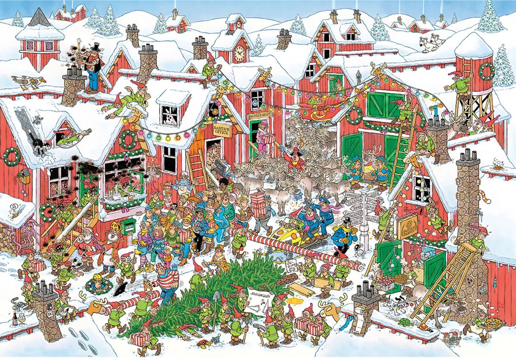 Grand puzzle humoristique 5000 pièces Jan van Haasteren Noël Jumbo