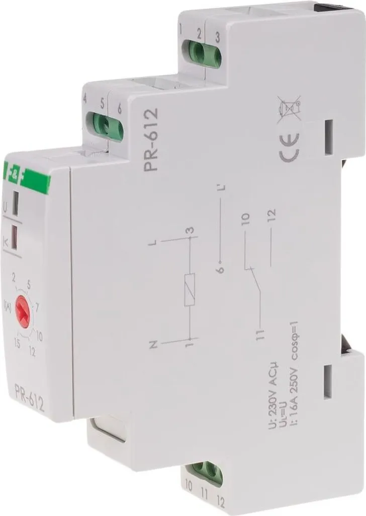 Relais de courant prioritaire 230V AC PR-612 F&F pour tableau électrique