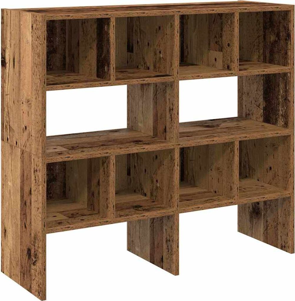 Schuhregale 2 Stk. Stapelbar Altholz-Optik 89,5x30x40 cm