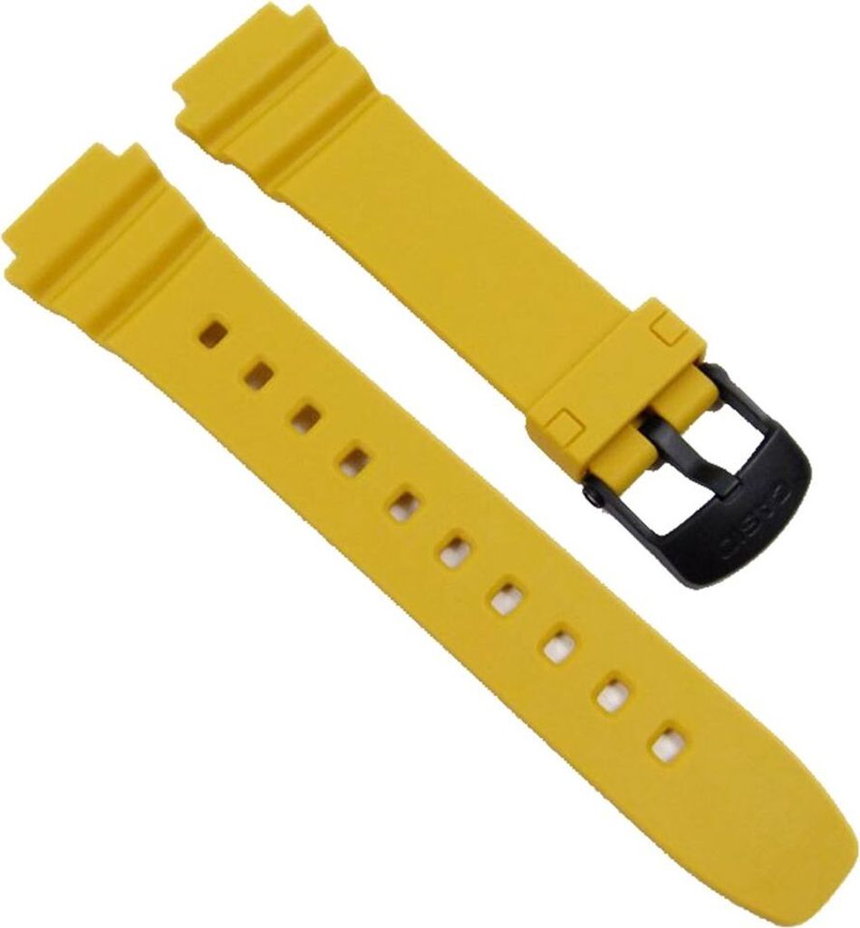 Casio Ersatzband Uhrenarmband Resin Band Gelb W-214H