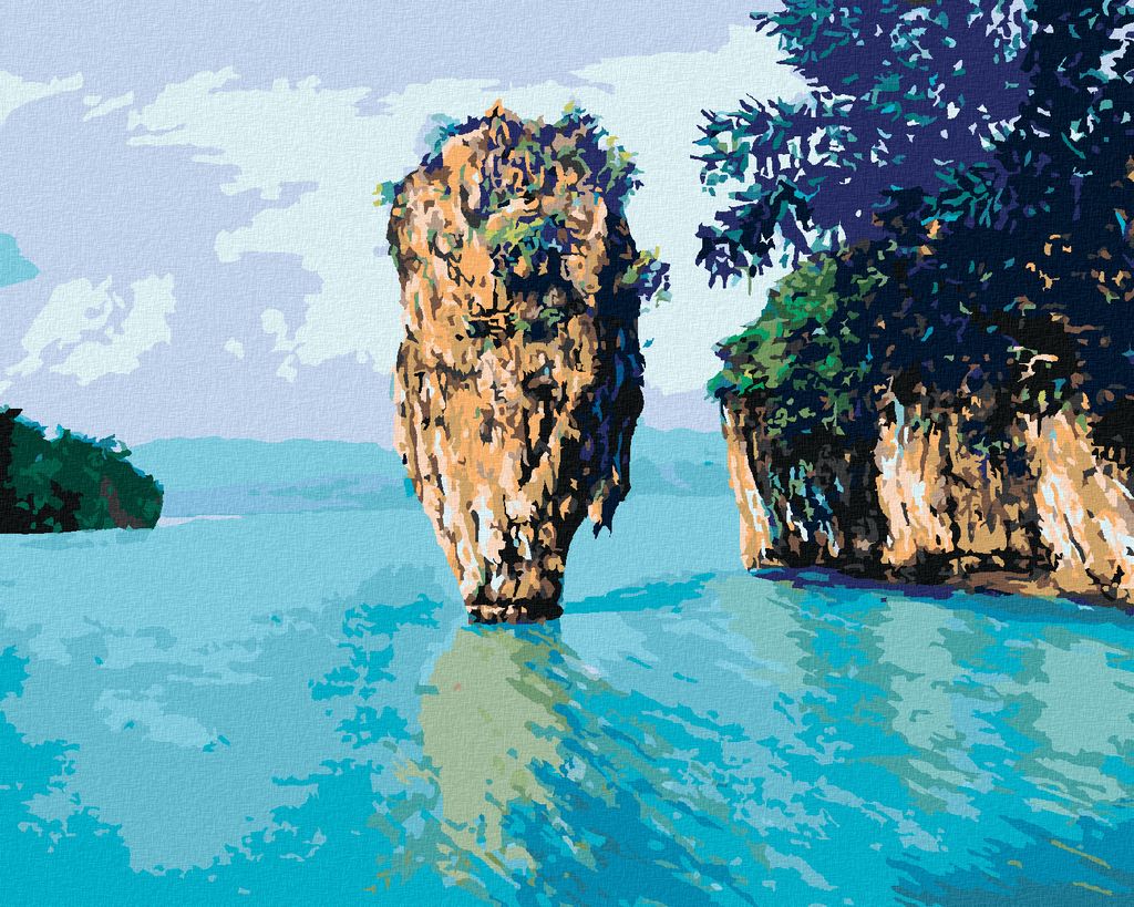Zuty - Malen nach Zahlen - KLEINE WALSteckanschlussL AUF DEM MEER, 40x50 cm, mit Keilrahmen (bereits gespannt)