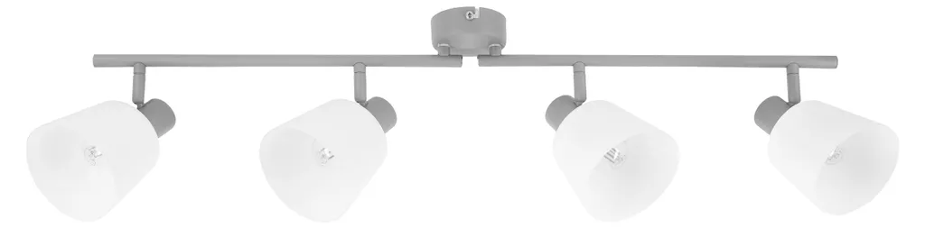 Plafonnier Ginko Gris 4xE14 Candellux 20x90cm en Métal Design