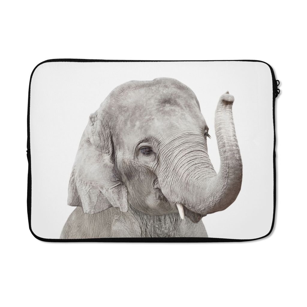 MuchoWow Laptop Hülle 13 Zoll Elefant - Tiere - Grau - Natur Laptoptasche - Laptophülle - Sleeve - Rundumschutz