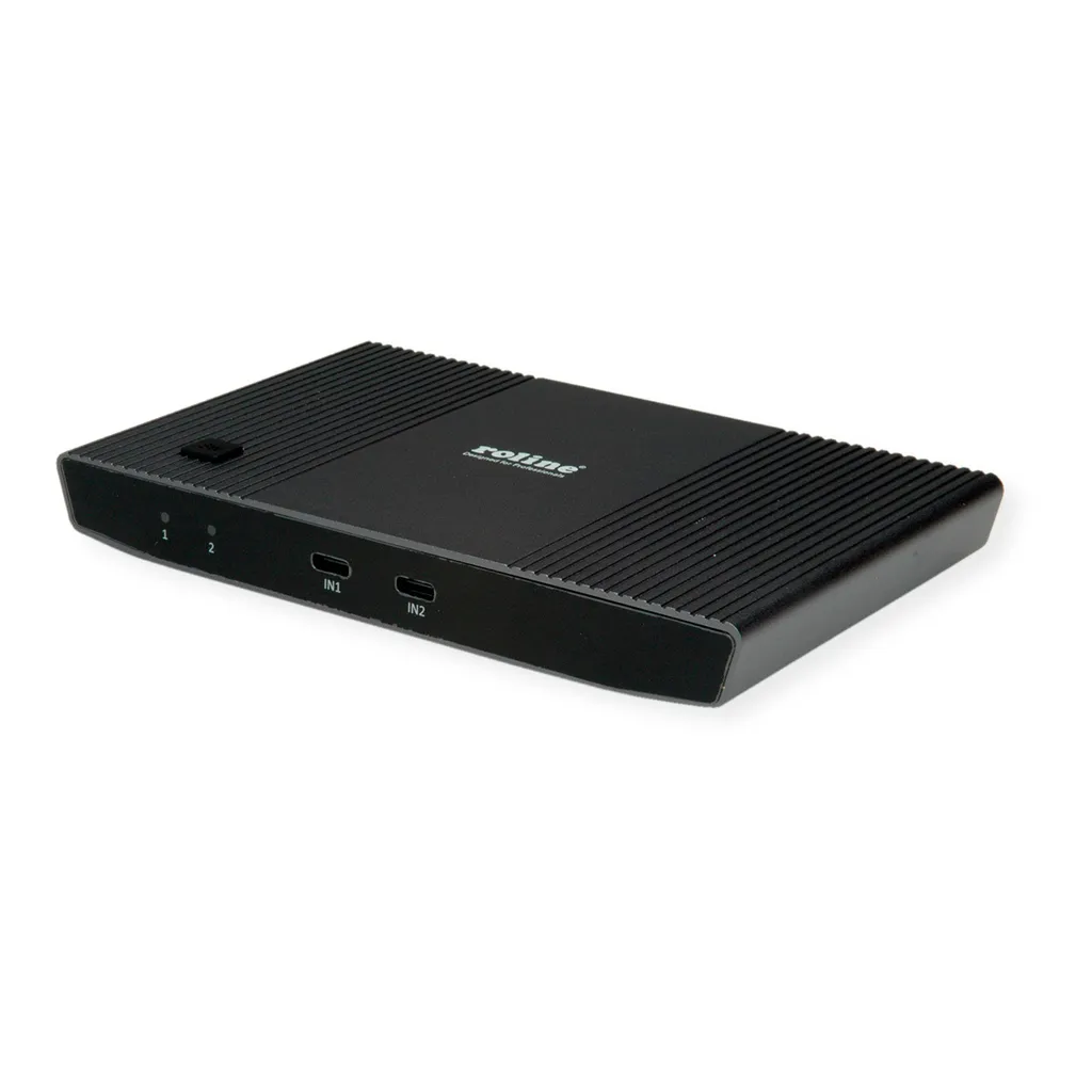 Switch KVM USB-C et HDMI pour 2 Ordinateurs avec Hub USB Intégré