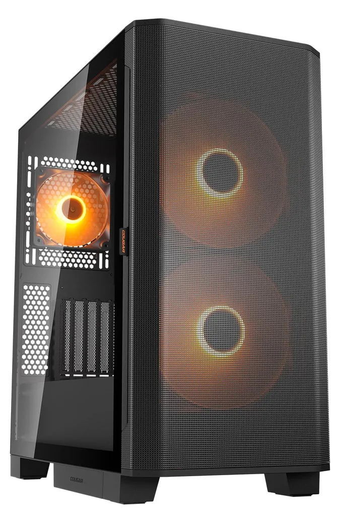 Cougar Airface FLO Noir - Boîtier PC Midi-Tower ARGB Haute Performance