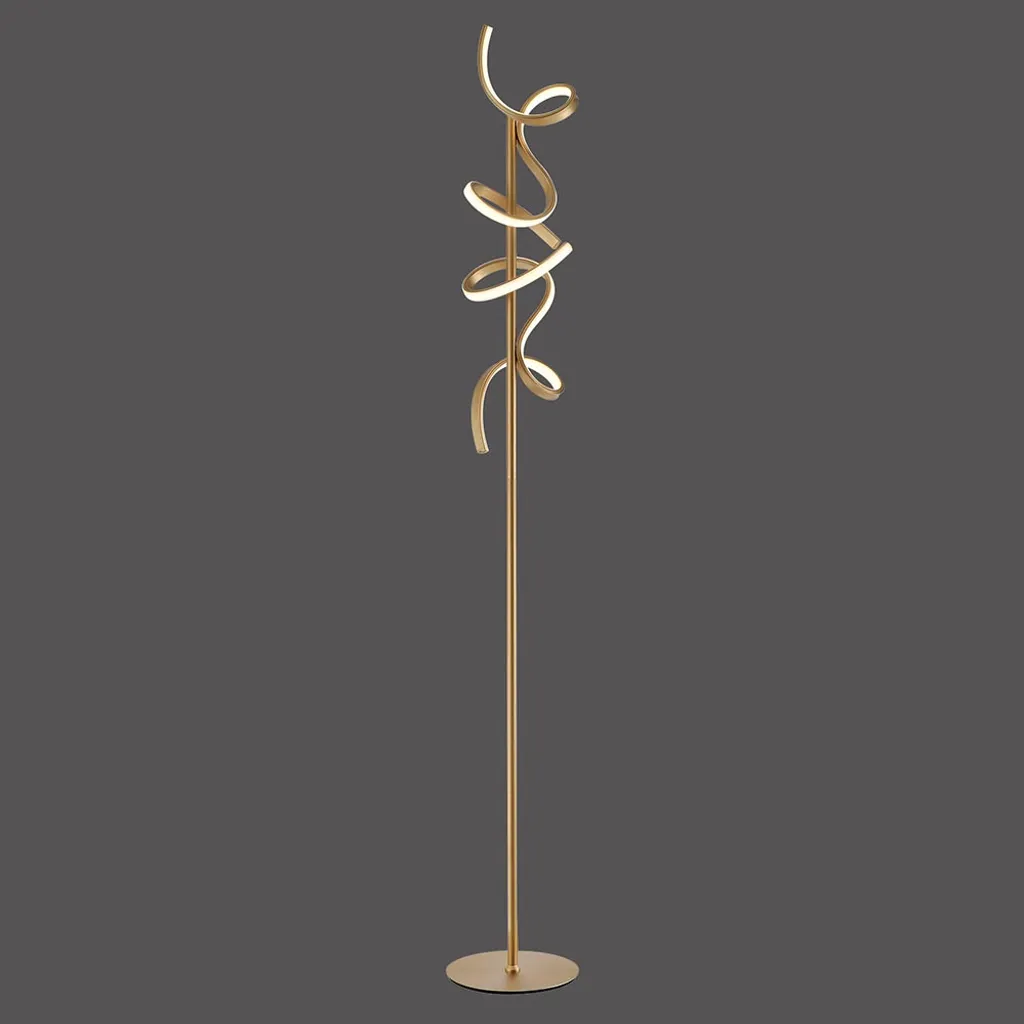 Lampadaire LED laiton mat intensité variable H 156 cm - Design Moderne - 11